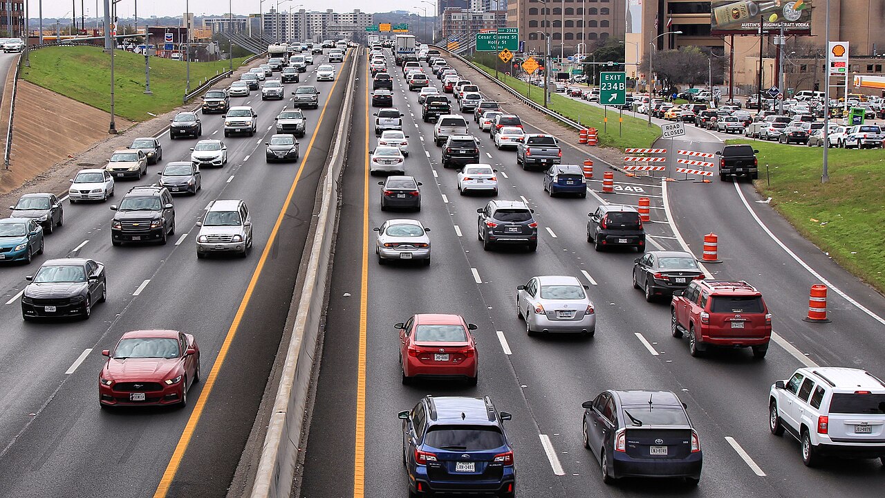 I-35 traffic through downtown Austin